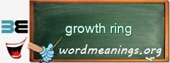 WordMeaning blackboard for growth ring